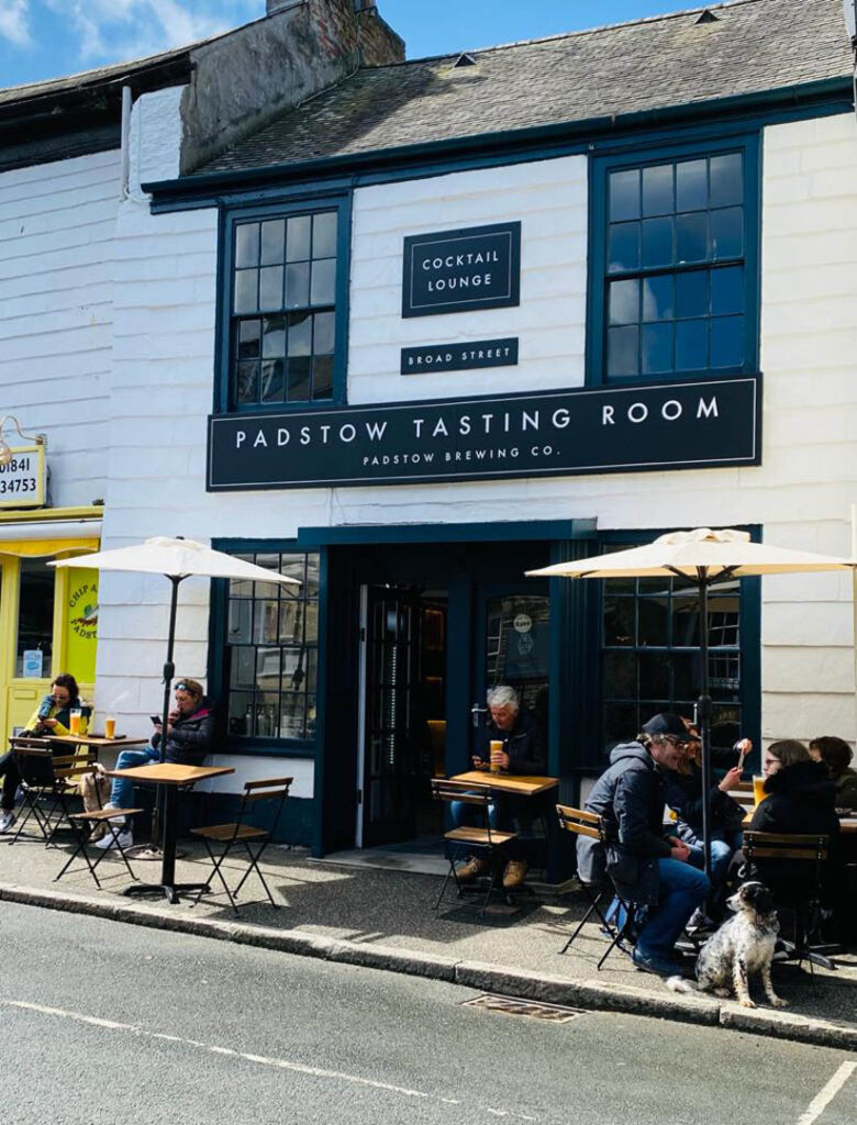 Tasting room at Padstow Brewing Company in Cornwall, featuring a cosy atmosphere and local craft beers, a local spot and secret.